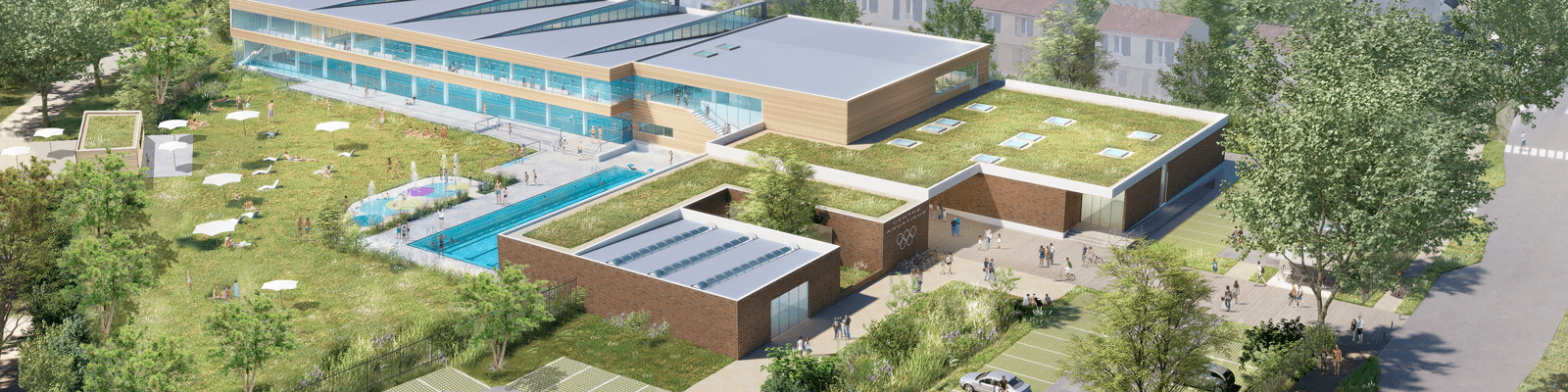 vue aérienne de L'aquaréna