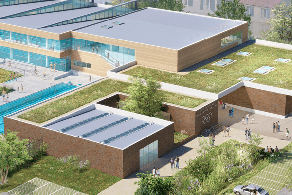 vue aérienne de L'aquaréna